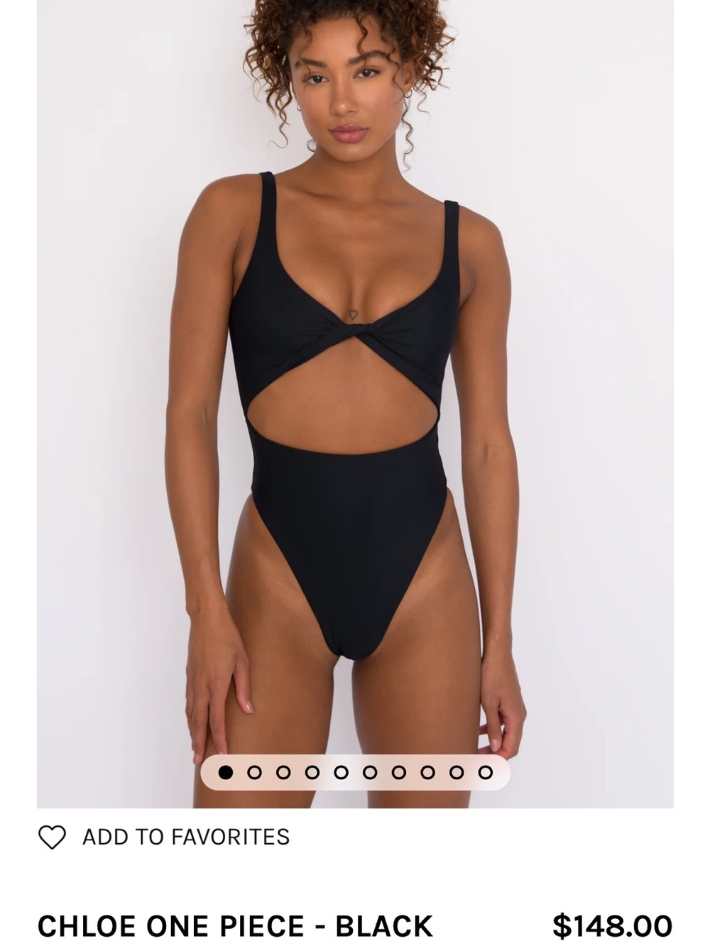 Skatie Black Twist Cutout One-Piece Swim